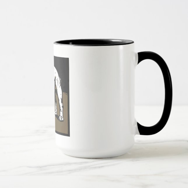 Victorian Woodcut Bulldog On Mug (Right)