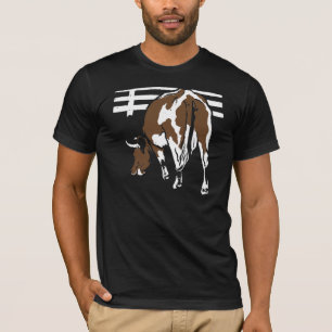 Victorian Woodcut Cow Cattle  On T Shirt