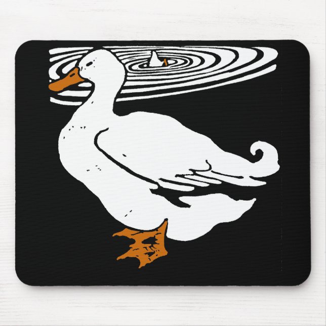 Victorian Woodcut Ducks Mousepad (Front)