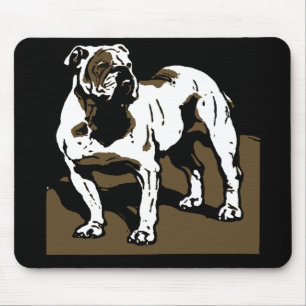 Victorian Woodcut English Bulldog Mousepad