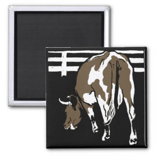 Victorian Woodcut Farm Animals Cows Magnet