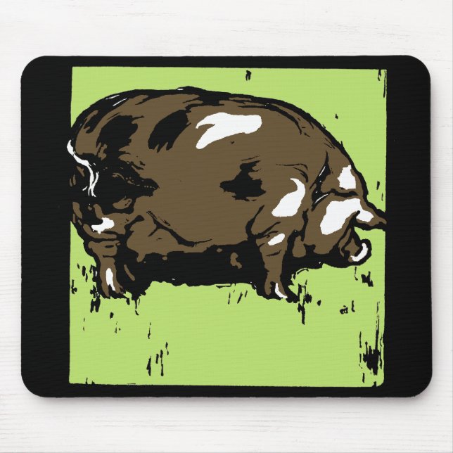 Victorian Woodcut Pig or Hog Mousepad (Front)