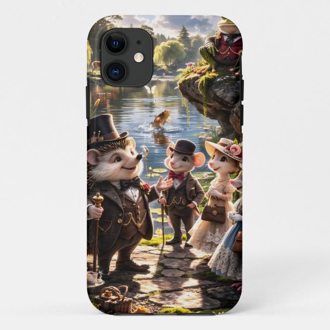 Victorian woodland animals, Secret Garden dapper p Case-Mate iPhone Case (Back)