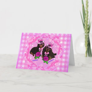 Victorian Wow Weenie Ladies Greeting Card