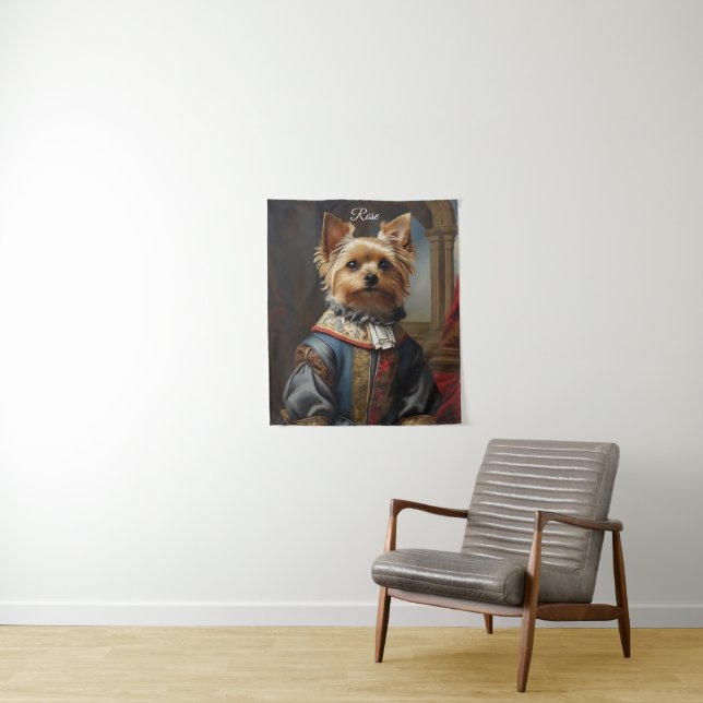 Victorian Yorkshire Terrier in Clothes Whimsical  Tapestry (In Situ)