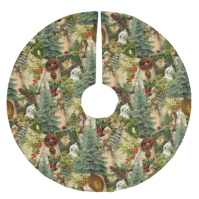 Victorian Yuletide Splendor    Brushed Polyester Tree Skirt (Front)
