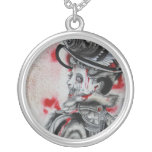 &quot;victorian Zombie&quot; Silver Plated Necklace at Zazzle