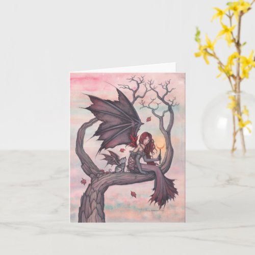 Victoria's Tree Gothic Autumn Fairy Art Card