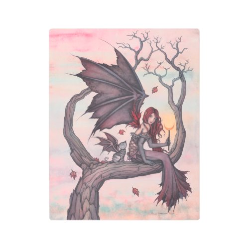 Victoria's Tree Gothic Fairy with Cat Fantasy Art