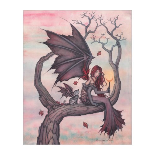 Victoria's Tree Gothic Fairy with Cat Fantasy Art