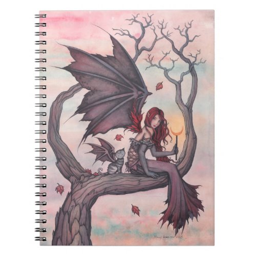 Victoria's Tree Gothic Fairy with Cat Fantasy Art Notebook