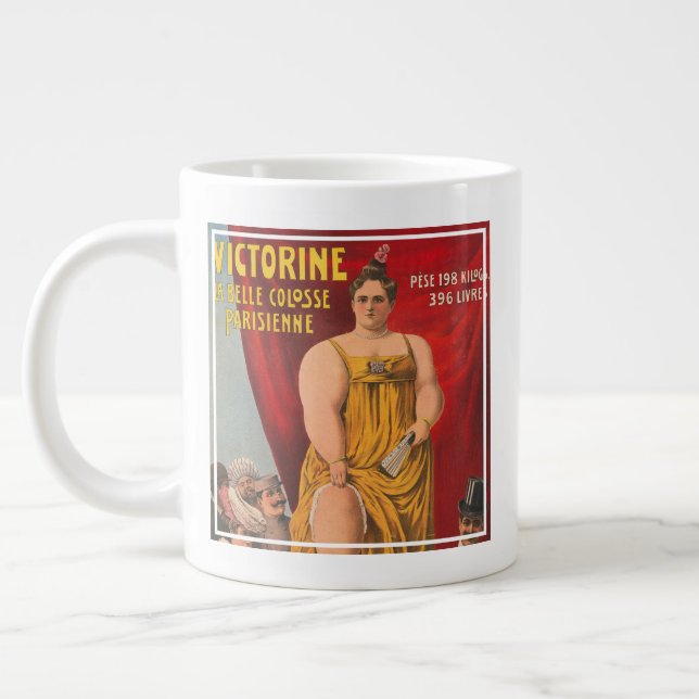 Victorine, The Beautiful Parisian Large Woman Giant Coffee Mug (Left)