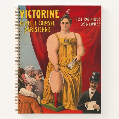 Victorine The Beautiful Parisian Large Woman Notebook