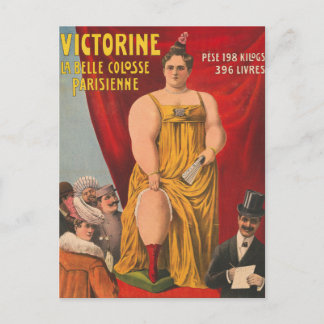 Victorine, The Beautiful Parisian Large Woman Postcard