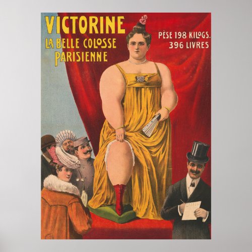 Victorine The Beautiful Parisian Large Woman Poster