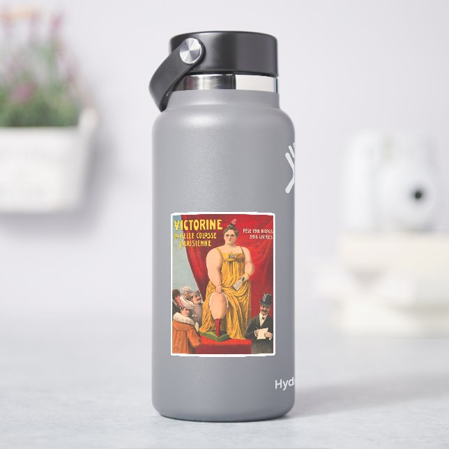 Victorine, The Beautiful Parisian Large Woman Sticker (HydroFlask)