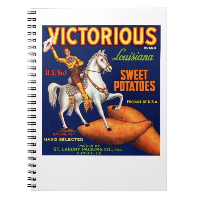 Victorious Brand Louisiana Sweet Potatoes Notebook (Front)