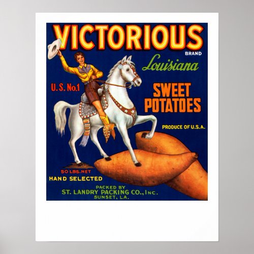 Victorious Brand Louisiana Sweet Potatoes Poster