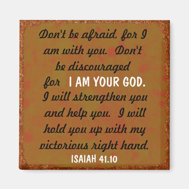 Victorious right hand bible verse magnet (Front)
