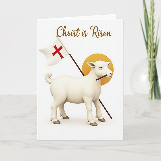 Victorious Sheep Celebration Card (Front)