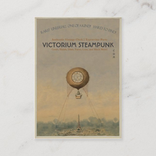 Victorium Steampunk Business Card (Front)