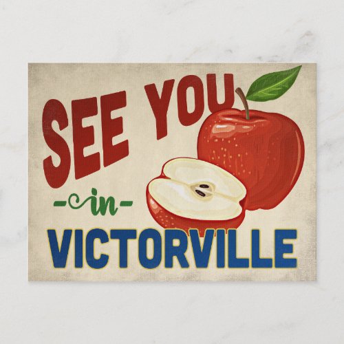 Victorville California Apple _ Vintage Travel Postcard