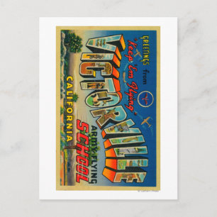 Victorville, California - Army Flying School Postcard