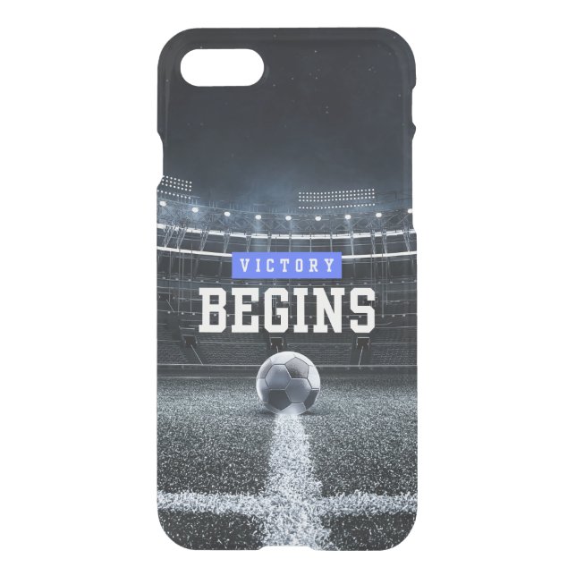 Victory Begins Here - Motivational Mobile Case (Back)