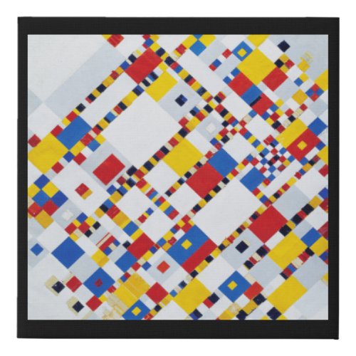 Victory Boogie Woogie Mondrian Faux Canvas Print