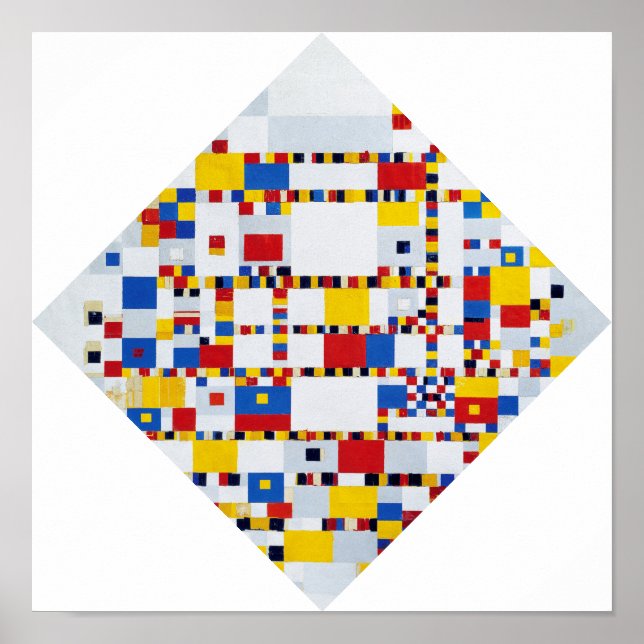 Victory Boogie Woogie, Mondrian Poster (Front)