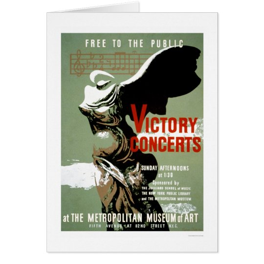 Victory Concert Met NYC 1938 WPA Card