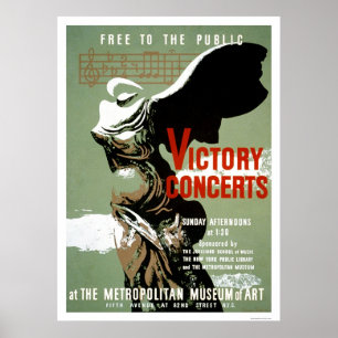 Victory Concert Met NYC 1938 WPA Poster
