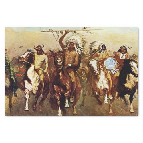 Victory Dance Western Art by Frederic Remington Tissue Paper