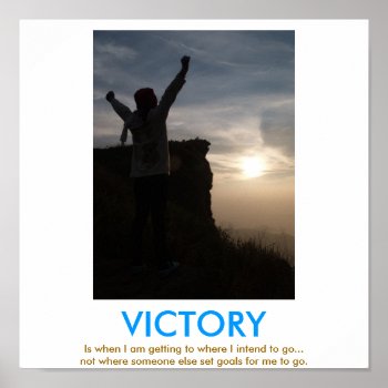 Victory Demotivational Poster by sallybeam at Zazzle