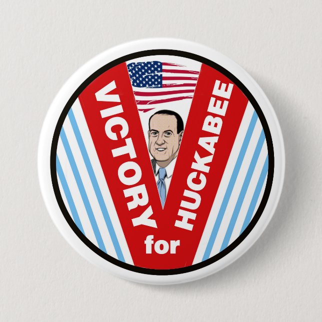 Victory for Huckabee 2016 Button (Front)