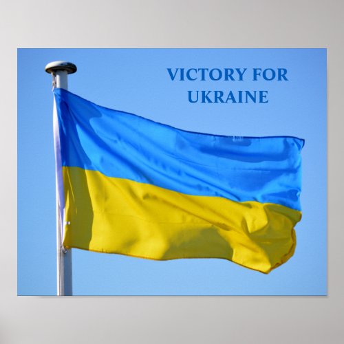 Victory for Ukraine Flag Stay Strong Small Poster