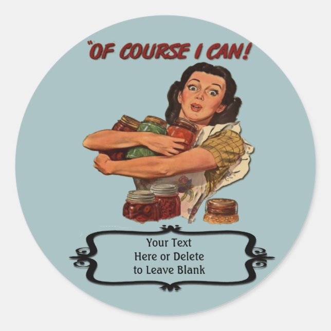 Victory Garden Canning Label Custom Personalized (Front)