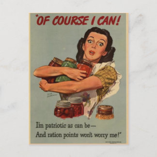 Victory Garden Of Course I Can WW2 Postcard
