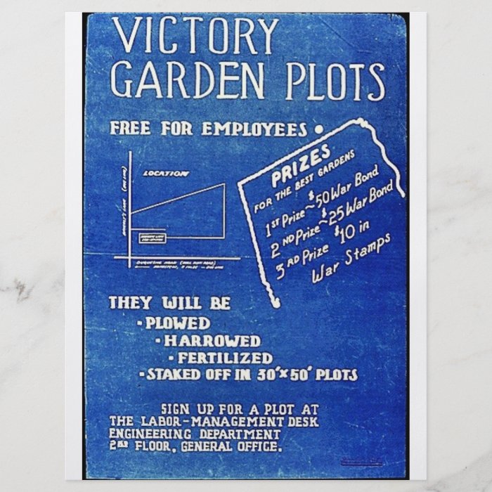 Victory Garden Plots, Free For Employees Flyer