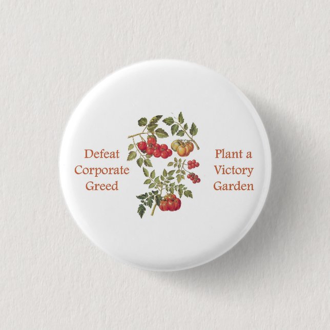 Victory Garden Tomato Tote Button (Front)