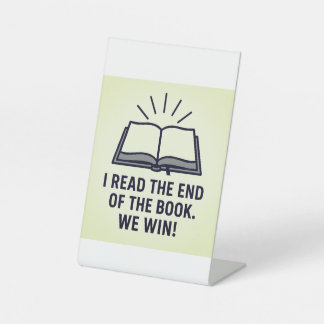 Victory in Christ Pedestal Sign