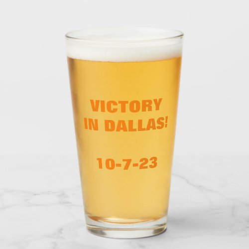 VICTORY IN DALLAS Glass Cup