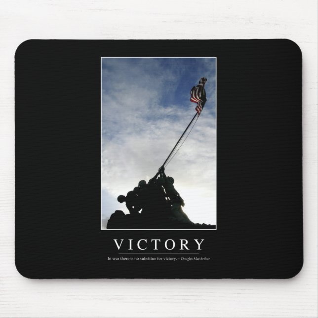 Victory: Inspirational Quote Mouse Pad (Front)