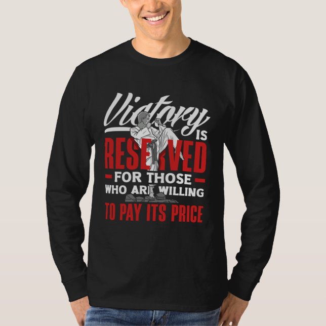 Victory Is Reserved Aikido Karate Jiu Jitsu T-Shirt (Front)