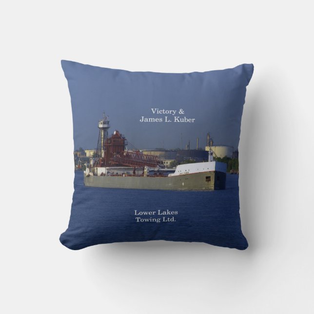 Victory & James L. Kuber square pillow (Front)