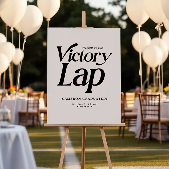 Victory Lap Athlete Graduation Welcome Foam Boards (Athlete Graduation Welcome Sign, Welcome to the Victory Lap)
