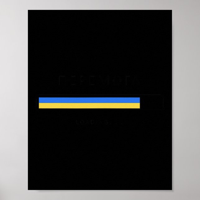 Victory Loading Ukraine Freedom Ukrainian Flag  Poster (Front)