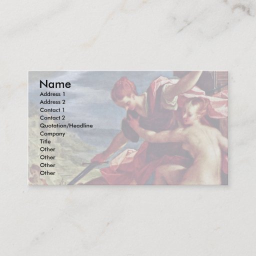 Customizable Victory Of Truth Under The Protection Of Justice Business Card Templates