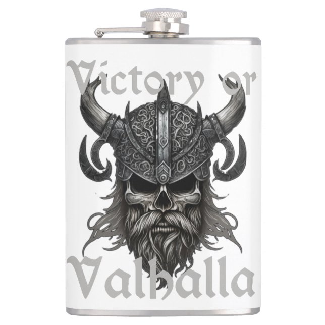 Victory or Valhalla Flask (Front)