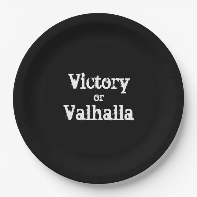 Victory or Valhalla gift Paper Plates (Front)